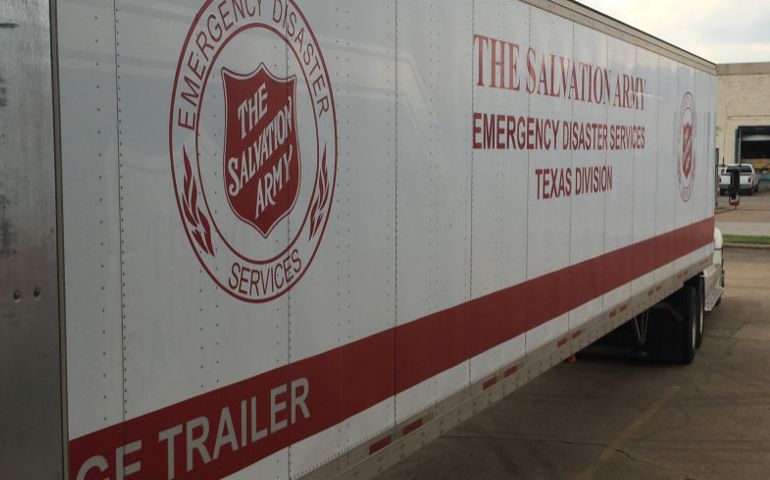 Salvation Army Staged For Deployment as Hurricane Harvey Makes Landfall