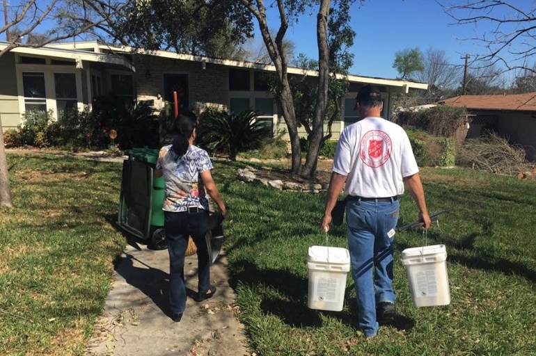 Clean Up and Salvation Army Service Continues in San Antonio