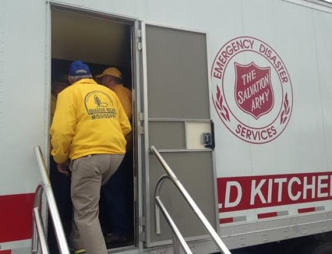 The Salvation Army Disaster Services Train with Mississippi Southern Baptists
