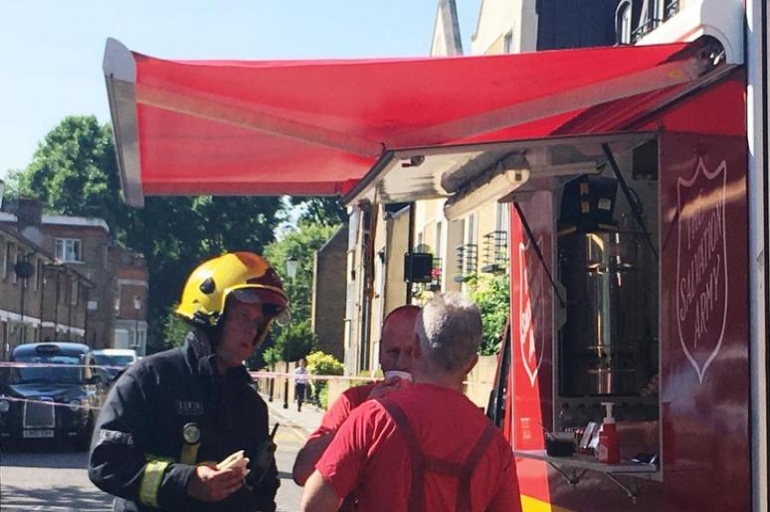 Salvation Army Responds to Grenfell Tower Residence in London, England