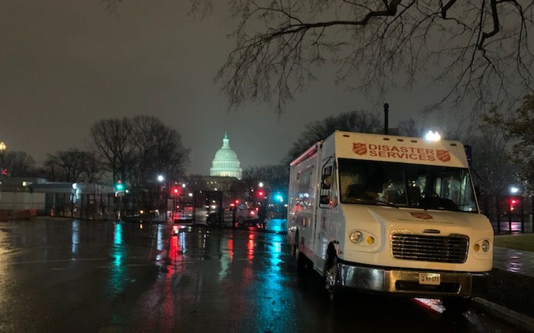 Salvation Army Feeds National Guard Troops Protecting the Capitol Complex for Inauguration