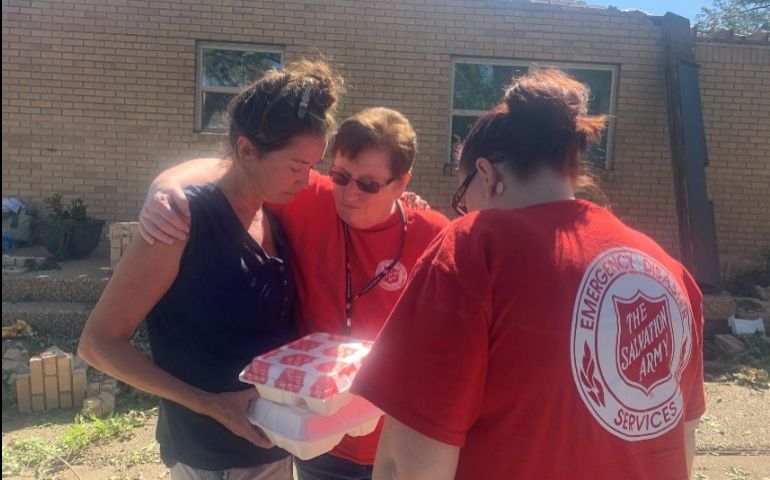 The Salvation Army of North Texas Distributes Meals in Neighborhoods Affected by Tornadoes