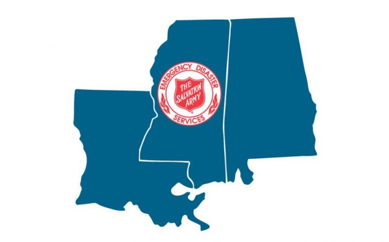 Salvation Army Incident Command Team Reporting to Opelika, AL for Tornado Recovery