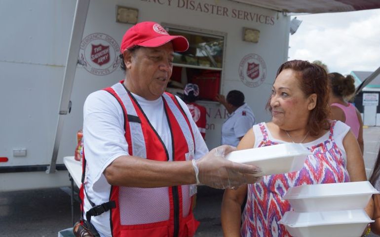 Central FL Residents Grateful to See Salvation Army, Thankful for Food, Drinks