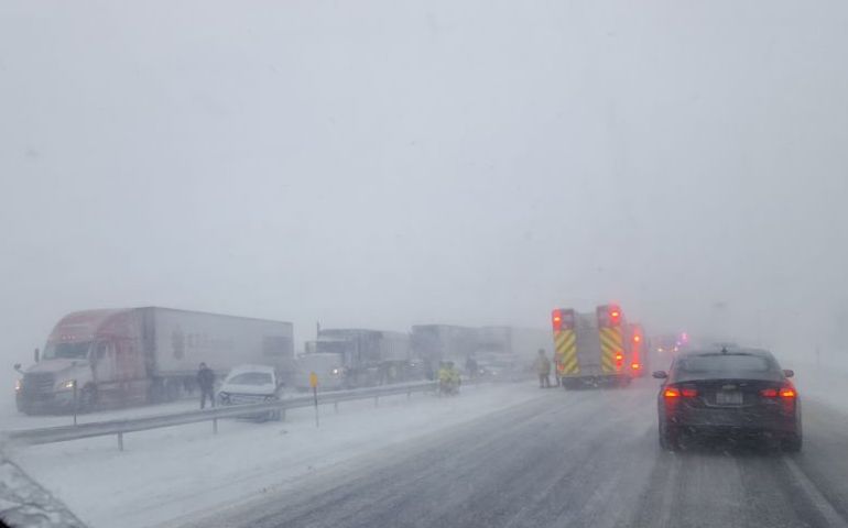 Buffalo Area EDS Teams Respond to 75 Vehicle Accident During Blizzard 