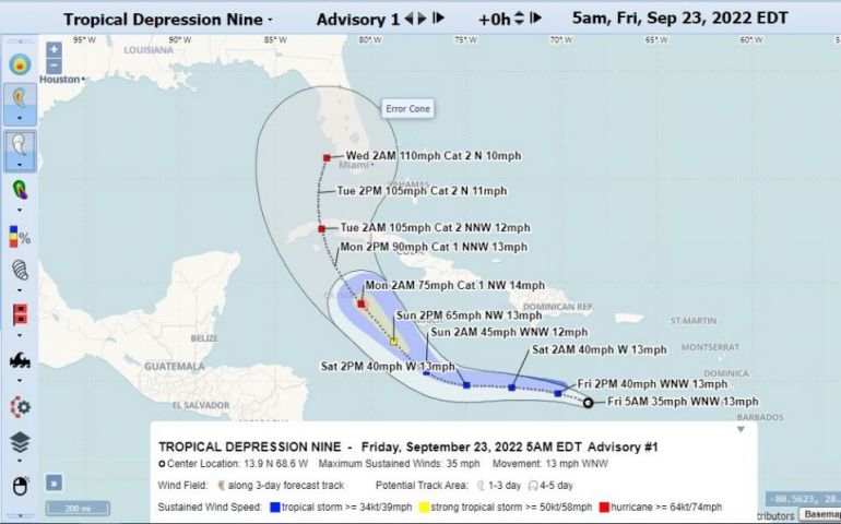 Tropical Depression Nine Response Update from The Salvation Army of Florida